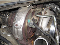 Removing turbocharger from truck